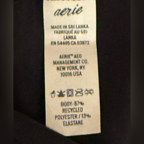 Aerie NWT Black Long Sleeve Women's Athletic Top Black Size L - Picture 7 of 7